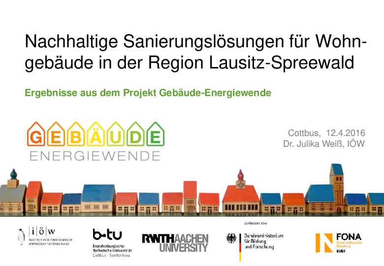 Nachhaltige Sanierungslösungen für Wohngebäude in der Region Lausitz-Spreewald