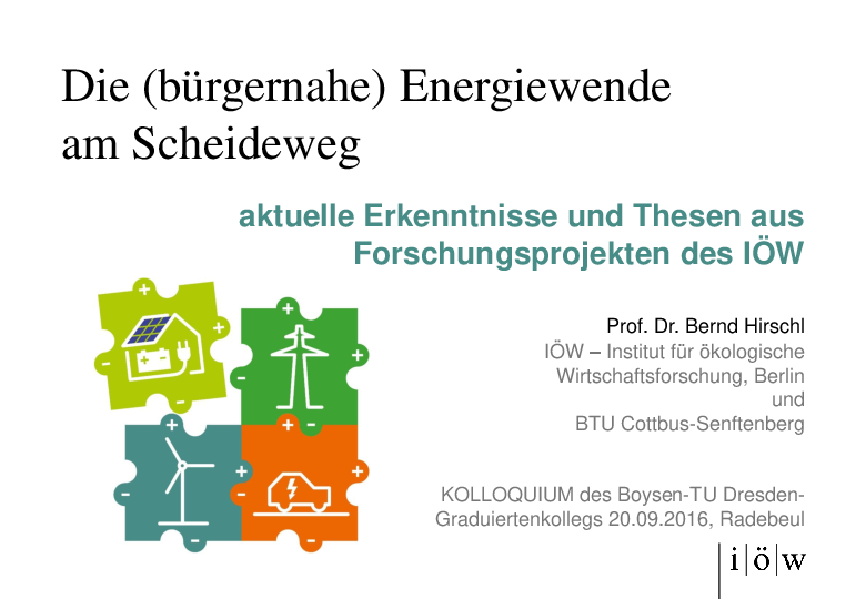 Citizen-Oriented Energiewende at the Crossroads