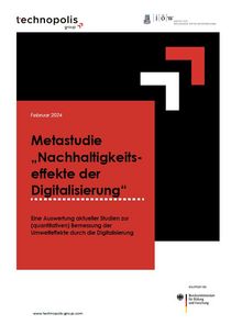 Cover der Metastudie „Nachhaltigkeitseffekte der Digitalisierung“