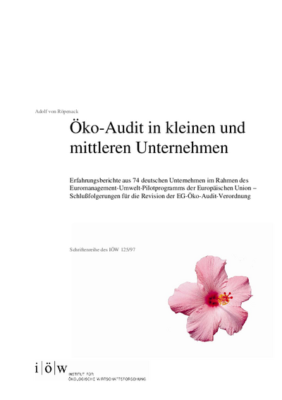 Öko-Audit in kleinen und mittleren Unternehmen