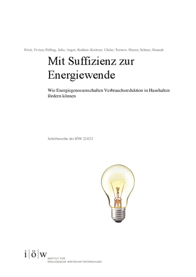 With Sufficiency towards the Energy Transition