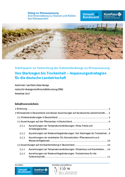 Von Starkregen bis Trockenheit – Anpassungsstrategien für die deutsche Landwirtschaft