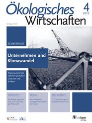 Coverbild von Ausgabe 4/10 der Fachzeitschrift "Ökologisches Wirtschaften"