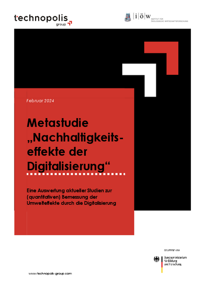 Metastudy “Sustainability effects of digitalization”
