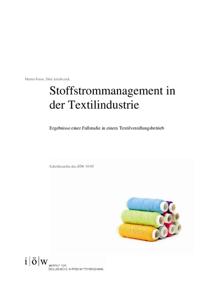Stoffstrommanagement in der Textilindustrie