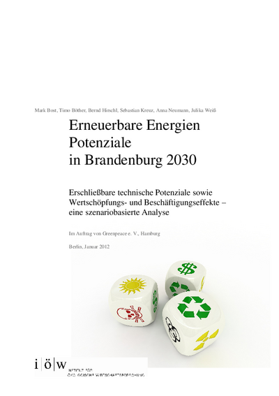 Erneuerbare Energien Potenziale in Brandenburg 2030