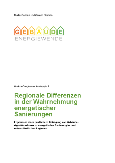 Regionale Differenzen in der Wahrnehmung energetischer Sanierungen