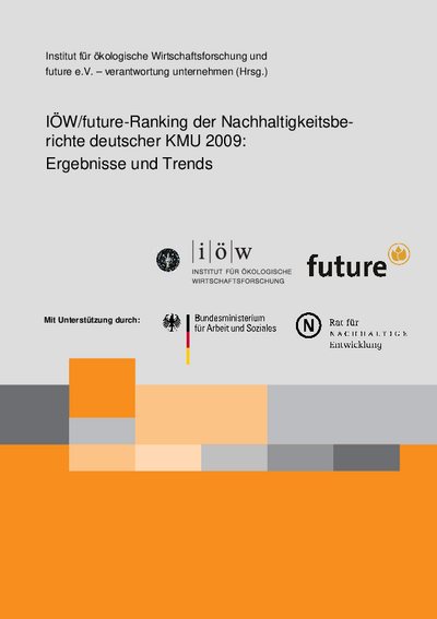 IÖW/future-Ranking der Nachhaltigkeitsberichte deutscher KMU 2009: Ergebnisse und Trends