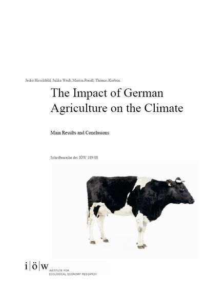 The Impact of German Agriculture on the Climate