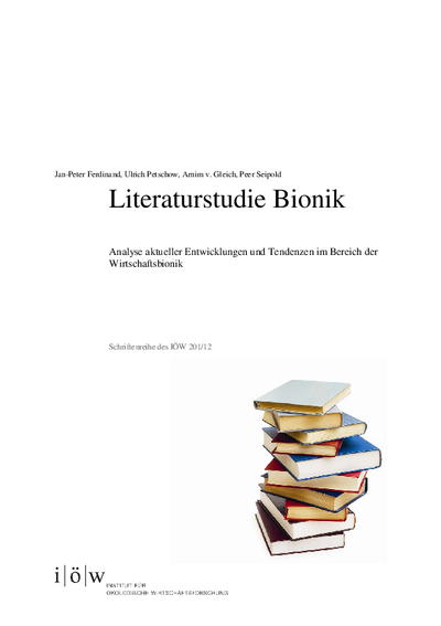 Literature Study Biomimetics and Economics/ Management