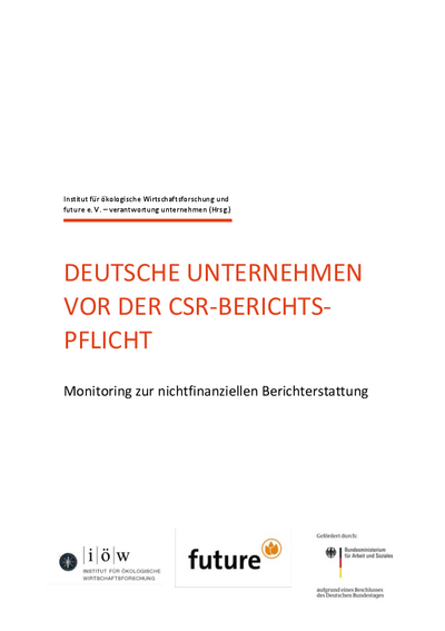 Deutsche Unternehmen vor der CSR-Berichtspflicht