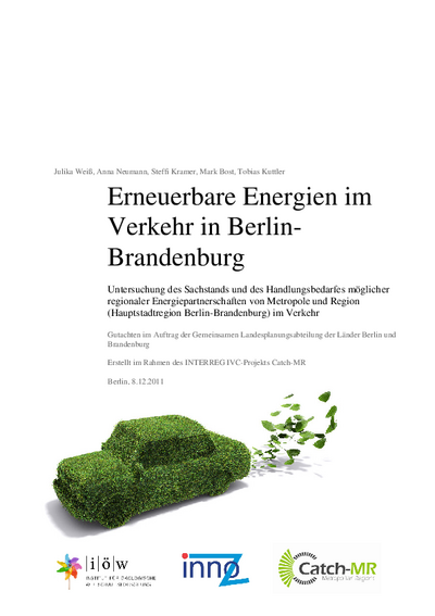 Renewable energy in transport in Berlin-Brandenburg