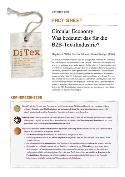 Fact Sheet – Circular Economy: Was bedeutet das für die B2B-Textilwirtschaft?