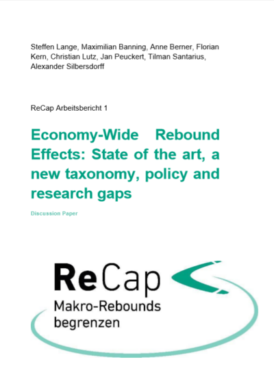 Economy-Wide Rebound Effects: State of the art, a new taxonomy, policy and research gaps