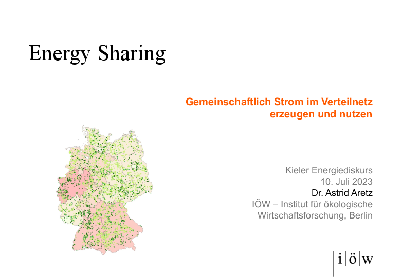 Energy Sharing – Gemeinschaftlich Strom im Verteilnetz erzeugen und nutzen