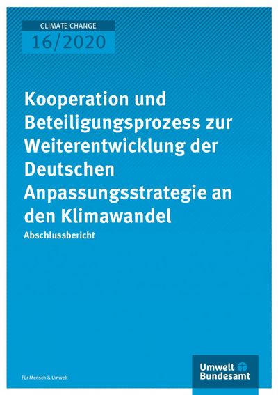Cooperation and participation process for the further development of the German Adaptation Strategy to Climate Change
