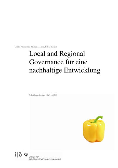 Local and Regional Governance für eine nachhaltige Entwicklung in der Region
