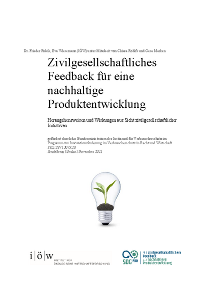 Civil Society Feedback for Sustainable Product Development