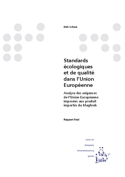 Standards écologiques et de qualité dans l'Union Européenne