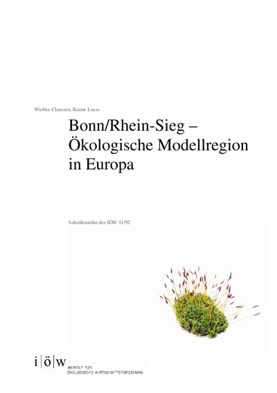 Bonn / Rhein-Sieg - Ökologische Modellregion in Europa