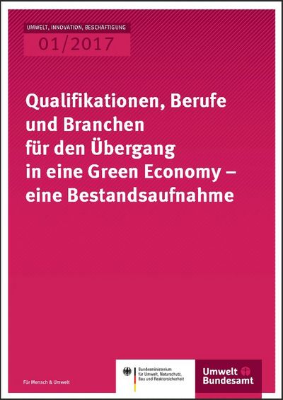 Qualification, professions and branches for the transition to a green economy – an inventory