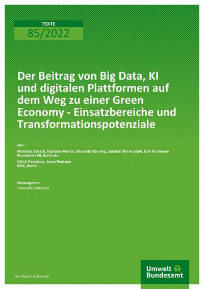 The contribution of Big Data, Artificial Intelligence, and digital platforms on the path to a Green Economy